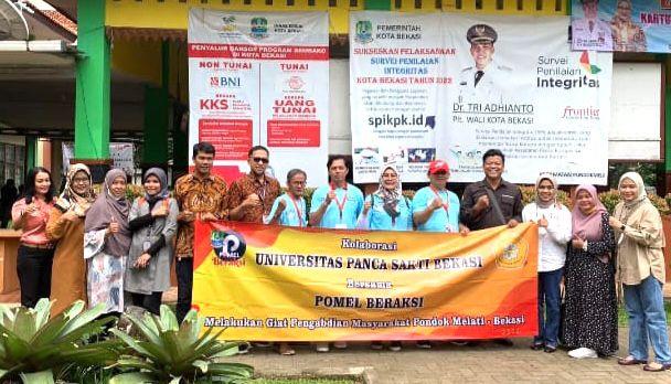 PANCA SAKTI UNIVERSITY MELAKUKAN KEGIATAN PKM PADA MASYARAKAT PONDOK MELATI BEKASI BERSAMA POMEL BERAKSI